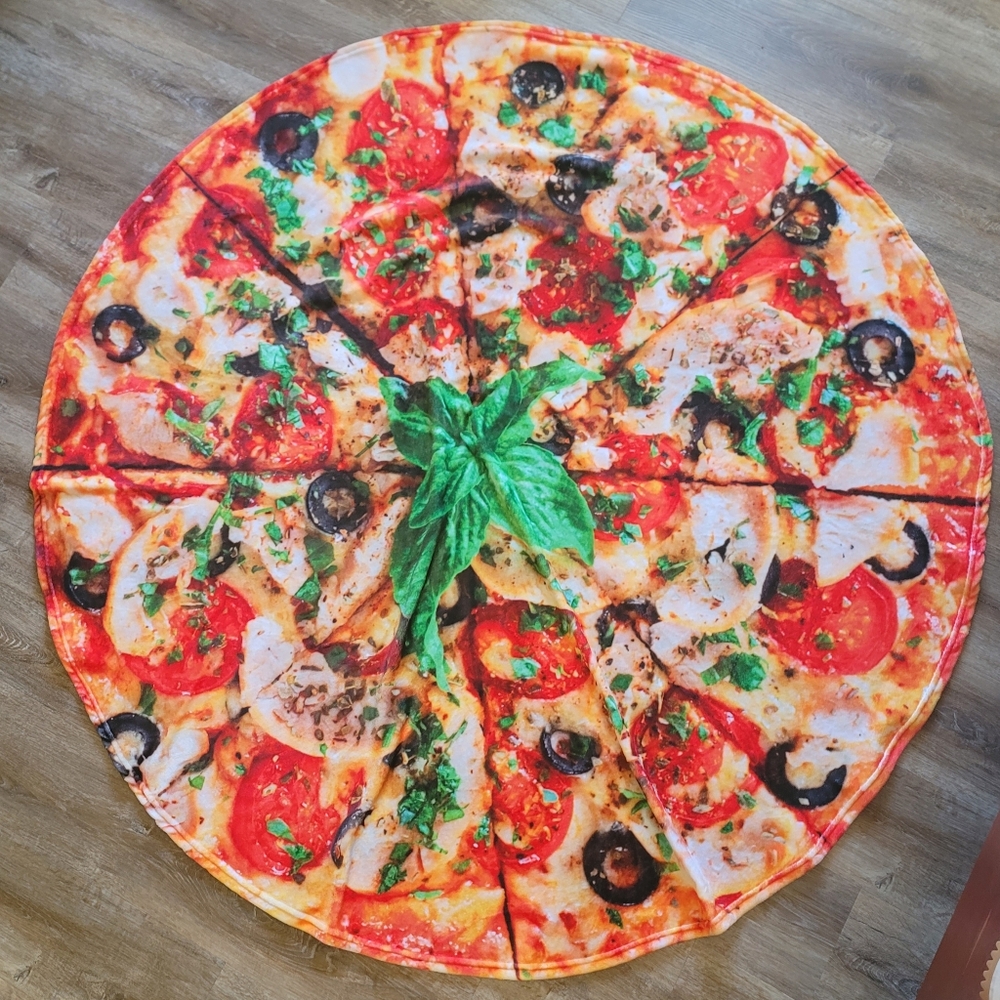 Supreme Pizza Blanket 62" Like New